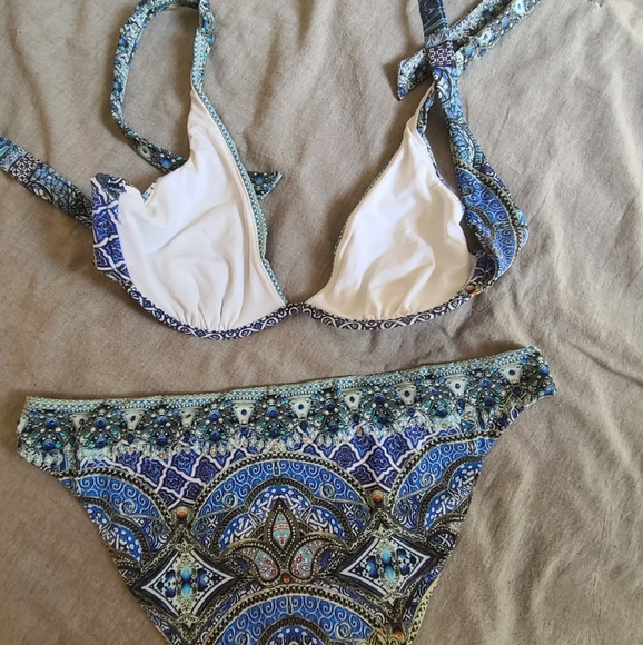 Camilla Swim Camilla Bikini Set Beautiful Blue Print Poshmark